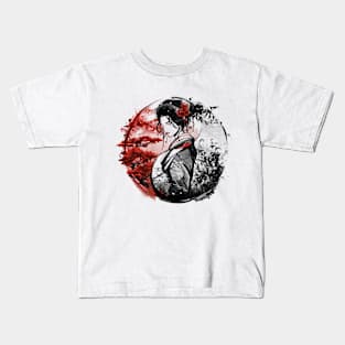 Yin e yang Geisha Kids T-Shirt